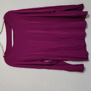 Elegant Purple Long Sleeve Women's Top